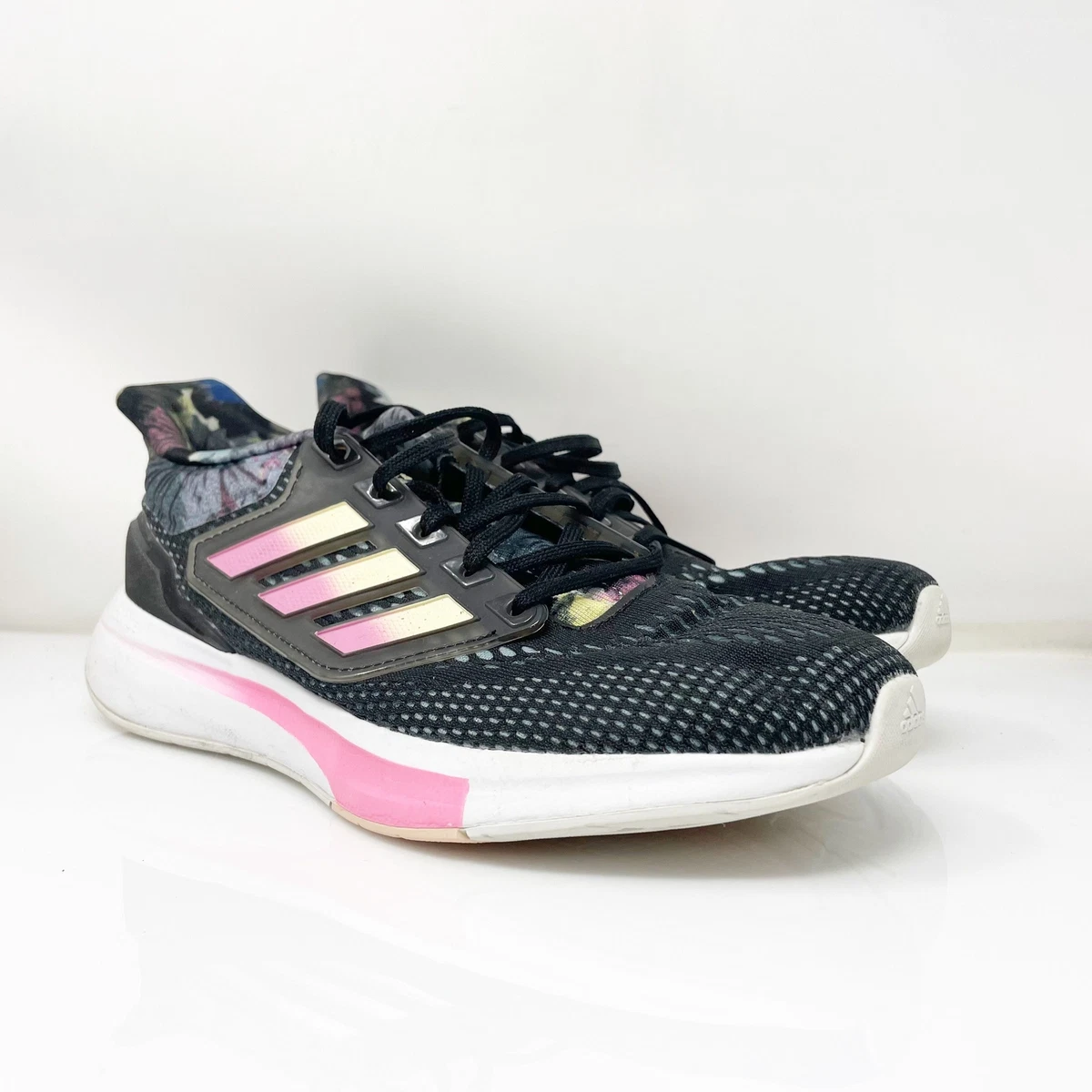 Adidas Womens EQ21 Run GX7320 Black Running Shoes Sneakers Size 10