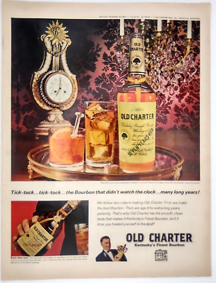 Old Charter Kentuckys Finest Bourbon 1969 Vintage Print Ad