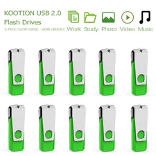 32GB 64GB USB 2.0 Flash Drives Pen Thumb Drive Metal Swivel Memory Stick LOT 
