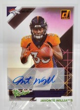 2021 Clearly Donruss Javonte Williams The Rookies #CTR-JWI Auto 19/25 Broncos RC