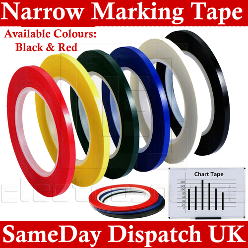Whiteboard Tape 3mm Self Adhesive Perfect for Grid Gridding Marking