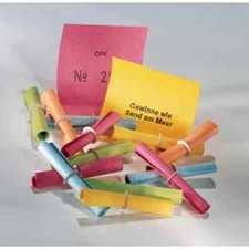 Lose Treffer Gewinne nummeriert 51-100 bunt farbig R&ouml;llchenlose Gewinne Tombola