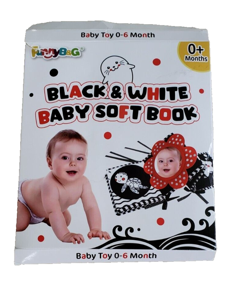 Tummy Time Mirror Toy Cawgug Black And White High Contrast Baby Toys ...
