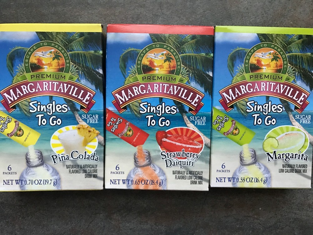 12 BOXES Margaritaville Strawberry Daiquiri Pina Colada & Margaritaville VARIETY