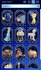 2024 Topps Disney Collect Tier 7 Gemstone SAPPHIRE-Pick your character (digital