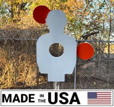 [SR] 3/8" Steel Dueling Tree Reactive Target 9.5"x17" Torso w/ 4" Swivel Paddle