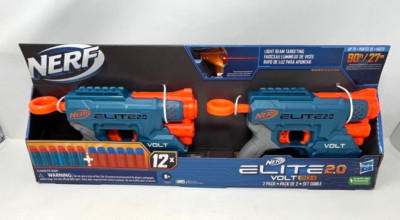 Official Nerf Elite 2.0 Volt SD-1 Twin Pack 2 Dart Blasters Lite Beam Hasbro New