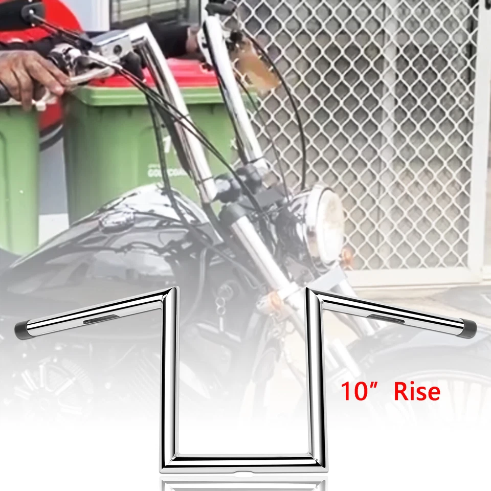 Manillar de suspensión de 10" de elevación 1" Z-Bar Ape cromado para Suzuki Marauder VZ800 VZ1600 Foto 2 de 4