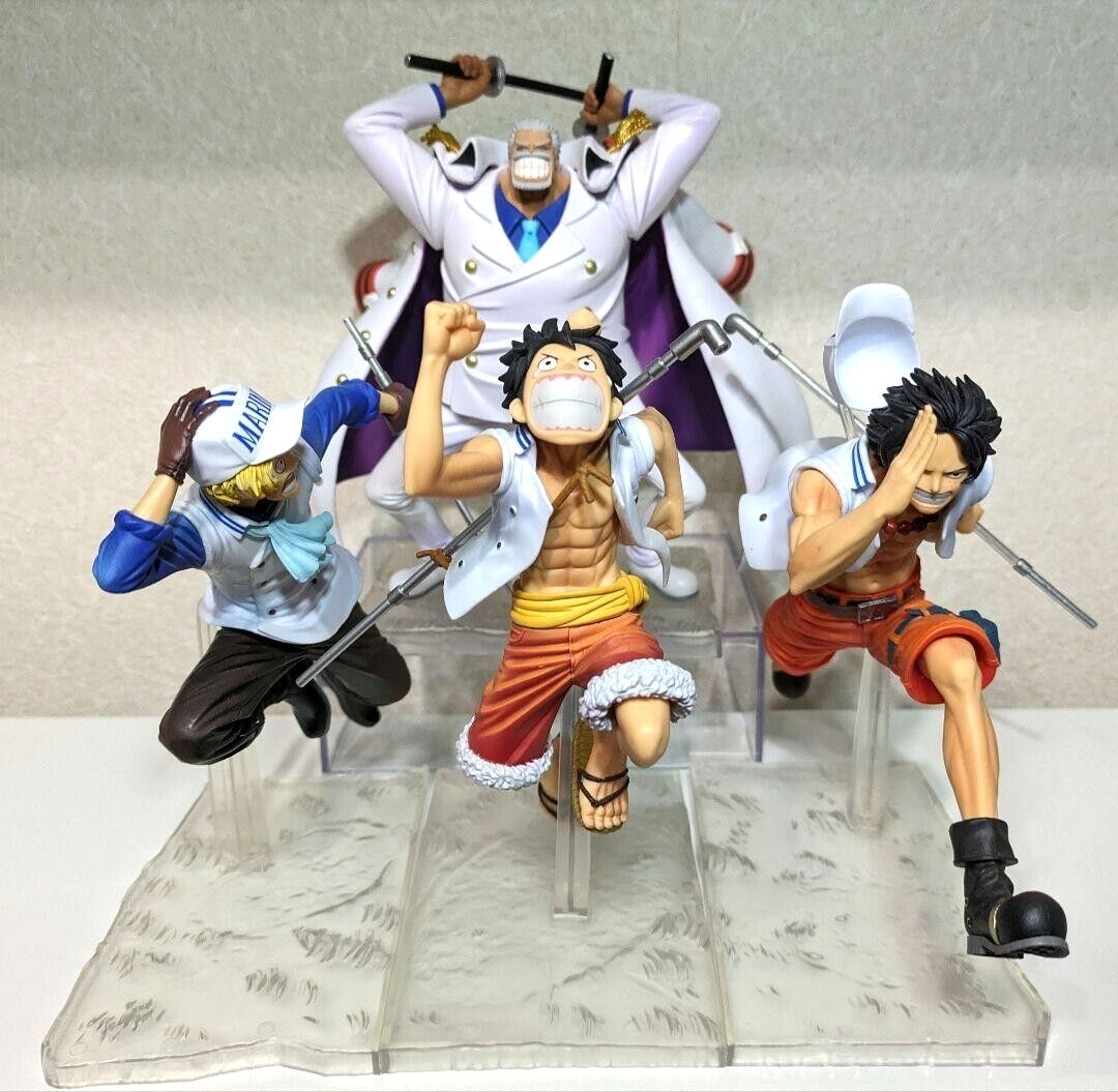 ONE PIECE SABO & NARUTO フィギュアセット ONE PIECE Figur Luffy Ace Sabo Garp 4 Set Magazine Figure A Piece