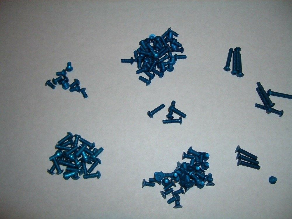 Tamiya XV-02 Blue Aluminum Hex Head Screw Kit - 119pcs (NEW)