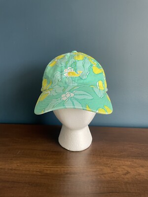 Vineyard Vines Hat Women's One Size Floral Green Yellow Tropical Hawaiian  Cap