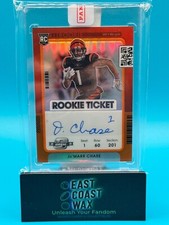 Ja'Marr Chase Optic Orange Rookie Ticket Auto (on card)19/20 Color Match