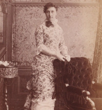 Victorian Cabinet Card Photo Woman Fabulous Fashion Berry Chorley Lancashire