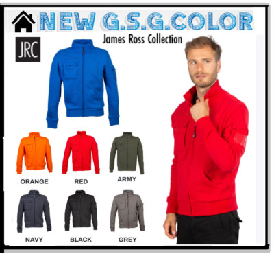 JRC Herren Sweatshirt New Italy Man Lupenkragen - Long Zip Cover