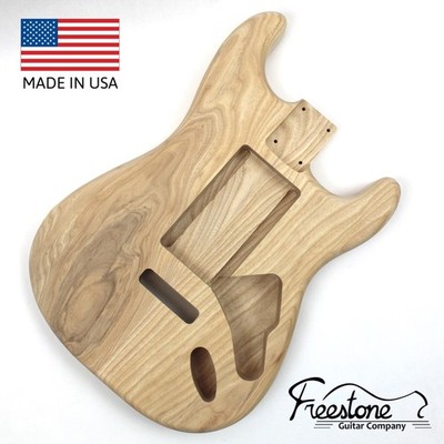 Guitar Body - Universal Route - S-Style - Ash - Unfinished-Fits Fender Strat