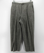 VGT Pendleton Pants Women 12 Petites Gray Virgin Wool Trousers Crop High Rise