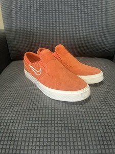 Nike SB Orange Slip-On Skateboarding Shoes Men's US 7.5 Medium (D, M)