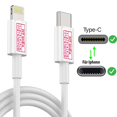 Charging cable for iPhone USB C to DC Jack iphone 13 Pro, 13 Pro Max White 1m