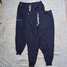 FIGS Scrub Pants Men's 2XL Tansen Joggers Navy Lot Of 2