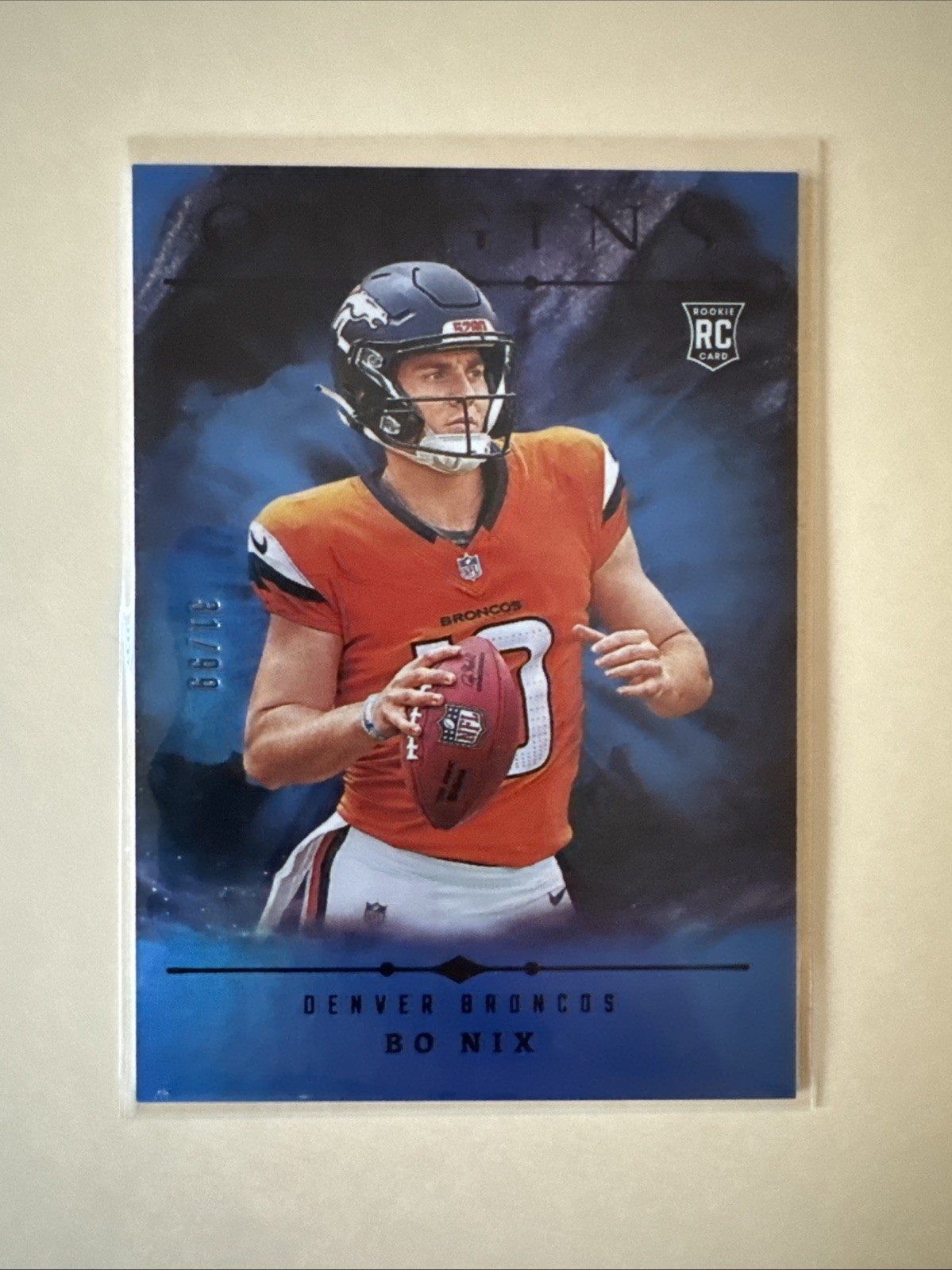 2024 Panini Origins - Rookies Bo Nix #149 Blue /99 (RC)