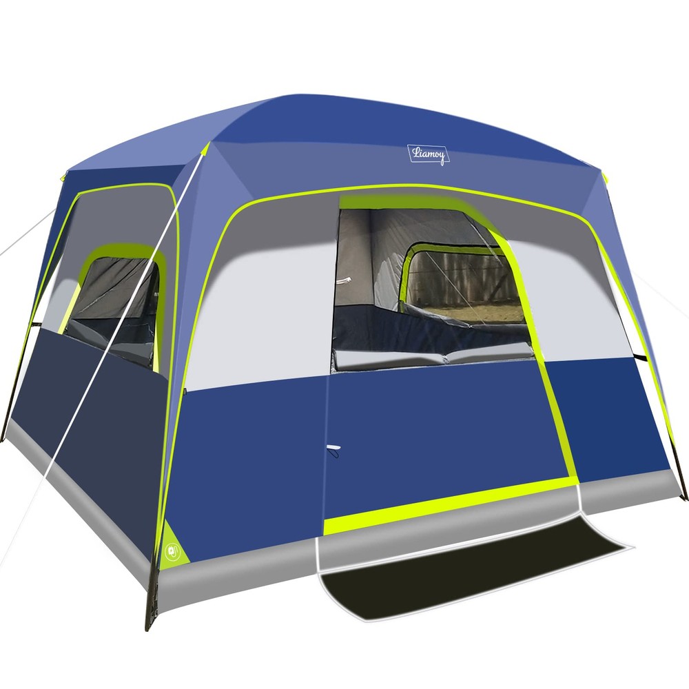 Tents 6 Person Waterproof Windproof Easy Setup, Easy Setup Cabin Tent with To...