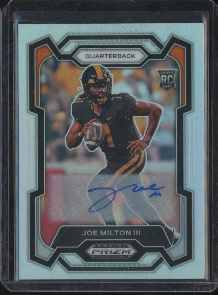 2024 Panini Prizm Draft JOE MILTON III #157 RC Rookie Auto Silver Prizm FB3