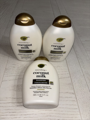 OGX Shampoo & Conditioner Coconut Milk Hydrate & Restore Formula.  Set of (3)