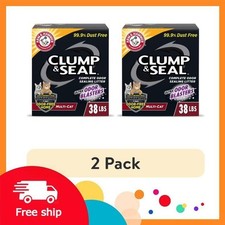  2 pack ARM  HAMMER Clump  Seal Cat Litter Multi-Cat Complete Odor Sealing