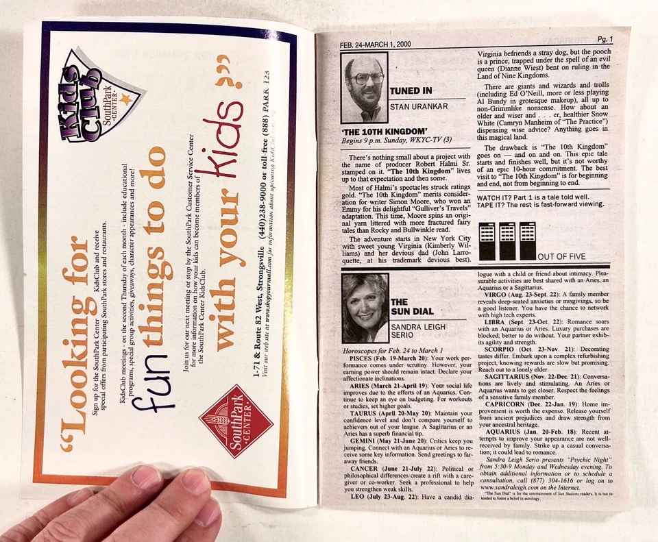 2000 2/24-3/1 SUNSTATIONS regional tv guide CLEVELAND AREA "The 10th Kingdom" - Image 3 of 4