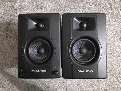 M-Audio BX3 Graphite 3.5'' Powered Studio Monitors Speakers Power Cable And 3.5MM