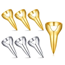 6 Pieces Metal Hair Sectioning Rings Retro Hair Extensions Tools for Women, Hall