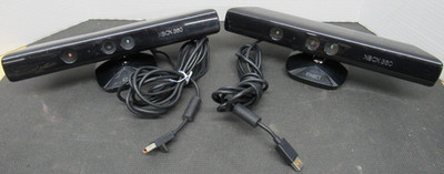 Pair of Microsoft Xbox 360 Kinect Sensor Bar 1414 Black OEM Tested Working