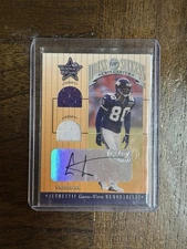2001 Cris Carter #DFS12 Leaf Rookies and Stars Dress For Success Autograph Card