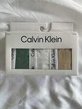 Calvin Klein Women's Carousel Logo Cotton Thong Panty 3 -Pack, Multicolor, M