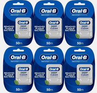 6 x Oral-B Pro-Expert Deep Clean advanced waxed  Floss Tape Cool Mint 50m !
