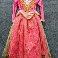 Girls Pink Princess Aurora Halloween Party Costume Dress Size 140 10 yr
