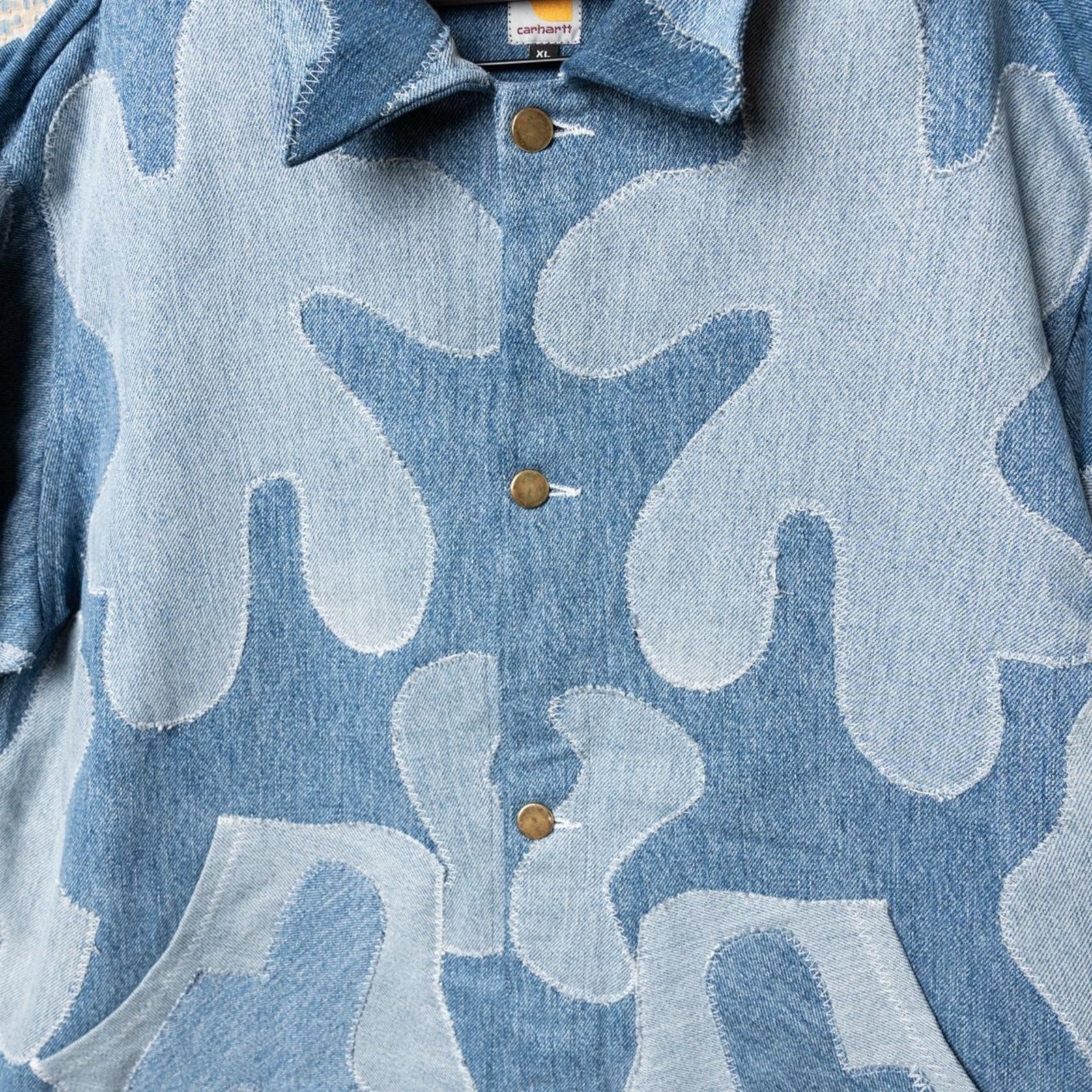 Custom upcycled patchwork denim jacket - image 3