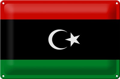 mrdeco Metall Schild 20x30cm Libyens Flag of Libya Deko Blechschild