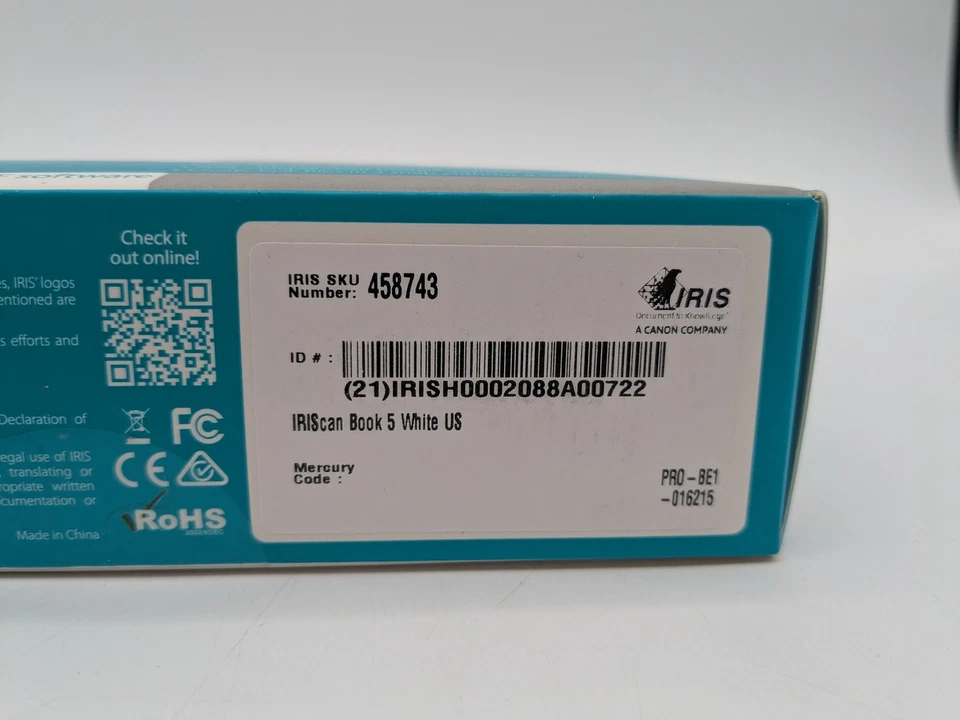 IRIScan Book 5 Handheld Portable Document Scanner USB In White 458743 - Image 4 of 4