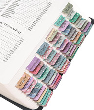 Laminated Bible Tabs for Women Men - Large Print D-uniform Theme