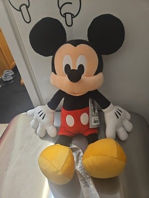  NEW Disney Authentic Original Mickey Mouse 18.5'' Stuffed Plush Animal Doll Bean