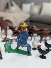 Farm Animal & Farmer Metal Mini Figurine Mixed Lot - Cows Horses Birds — photo 2