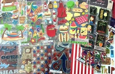 YOU CHOOSE - SUMMER FUN TREATS FOOD BEACH TROPICAL VACATION STICKERS JULY 4 RARE