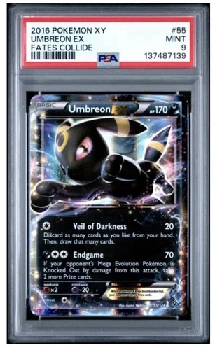 The Pokémon Company Umbreon EX Holo Ultra Rare Fates Collide 55/124 2016 PSA 9