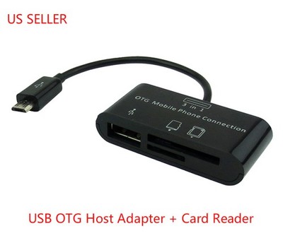 Micro USB OTG Hub SD Card Reader Adapter Phone Tablet Samsung Galaxy S3 S4 Tab