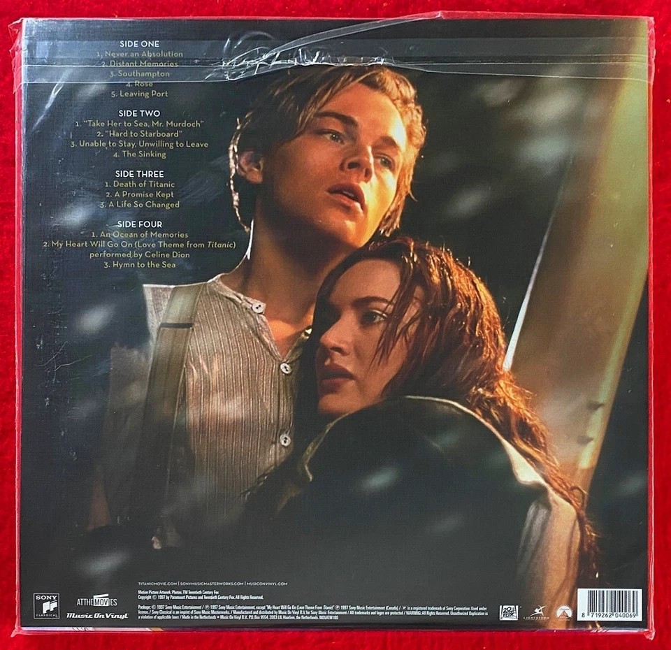 James Horner: Titanic Numbered Limited Edition Soundtrack 2x Yellow Vinyl + Book - Image 2 of 3