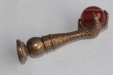 Sceau cachet Serre d'aigle bronze et agate (52562)