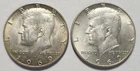 (2) 1969 D Silver Kennedy Half Dollars