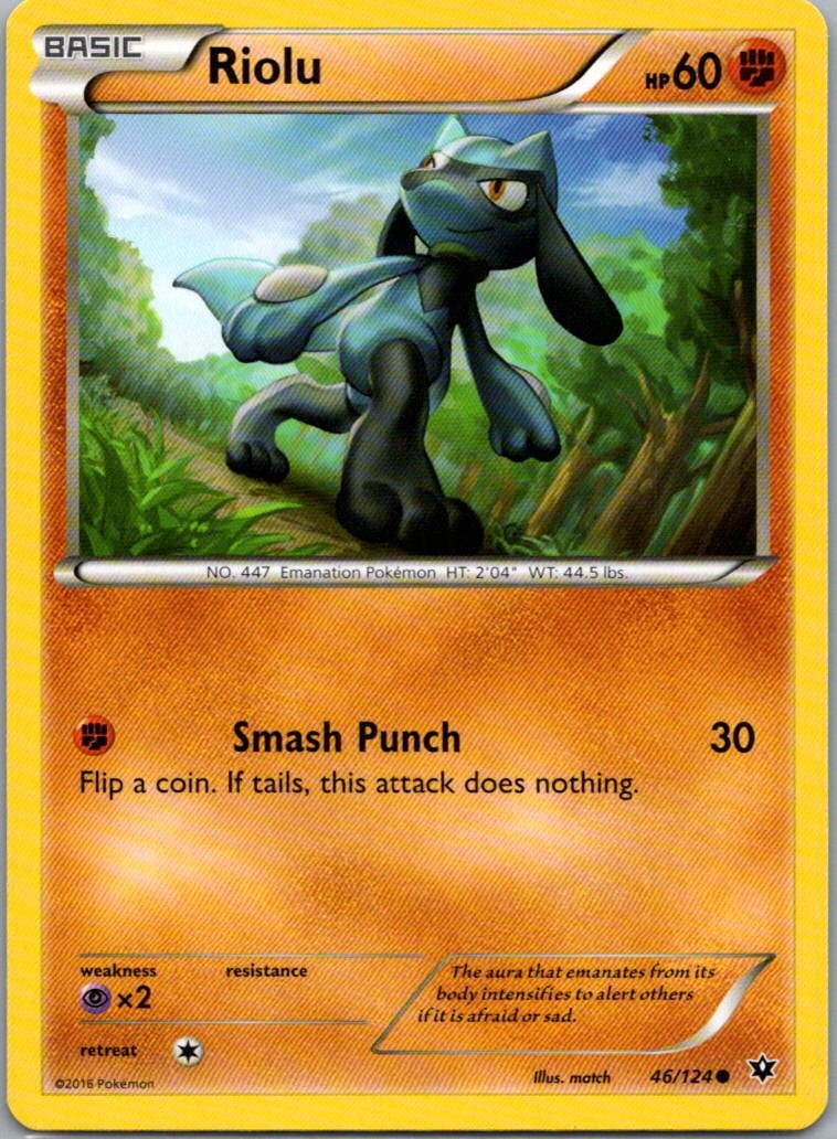 Pokemon TCG Riolu 46/124 Fates Collide NM