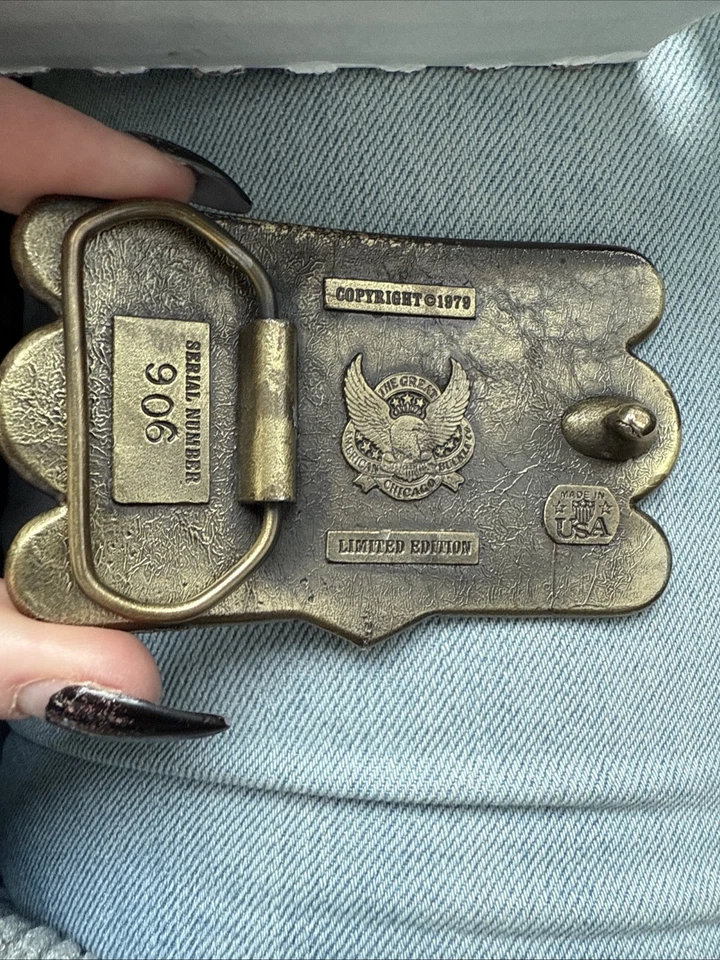 Hebilla de cinturón vintage 1979 Home of the Whopper edición limitada #906 Foto 2 de 2